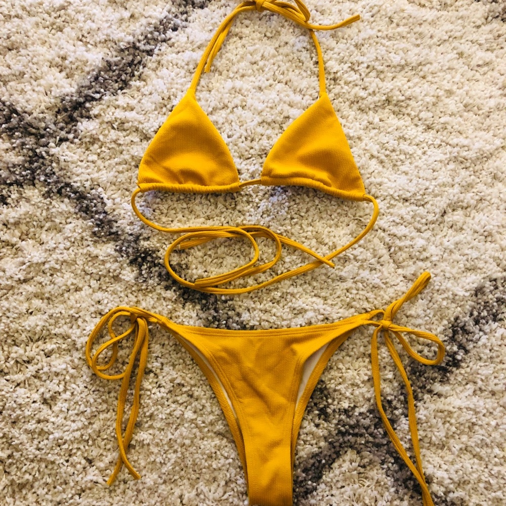 Yellow Halter Bikini